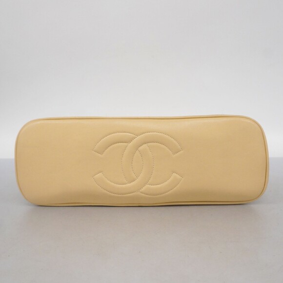 Chanel Matelasse Chain Shoulder Bag, Lambskin, Beige, Women's - Picture 3 of 15